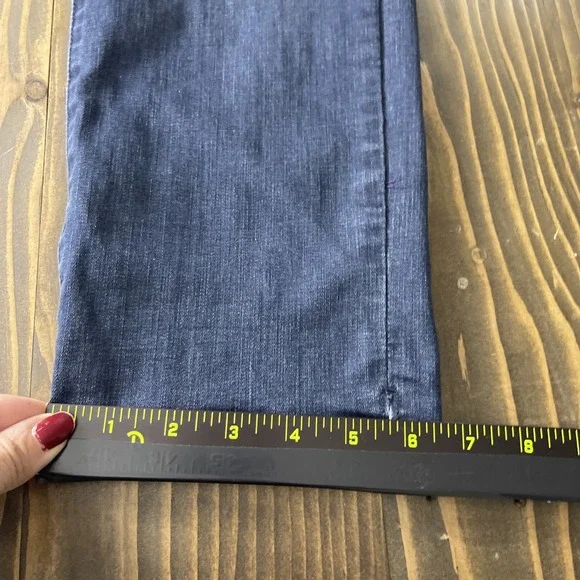 NYDJ Pull On Ankle Jeans Straight Leg Womens Size 14 Dark Wash Minimalist - Picture 11 of 11